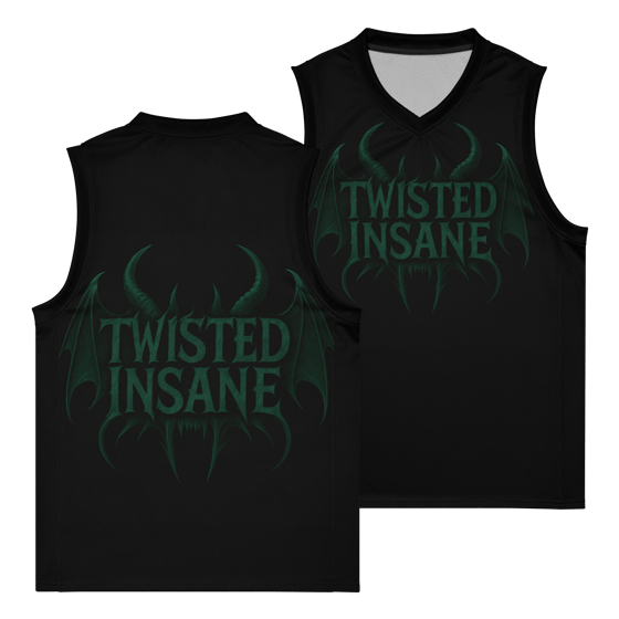 Image of Twisted Insane logo  basketball jersey