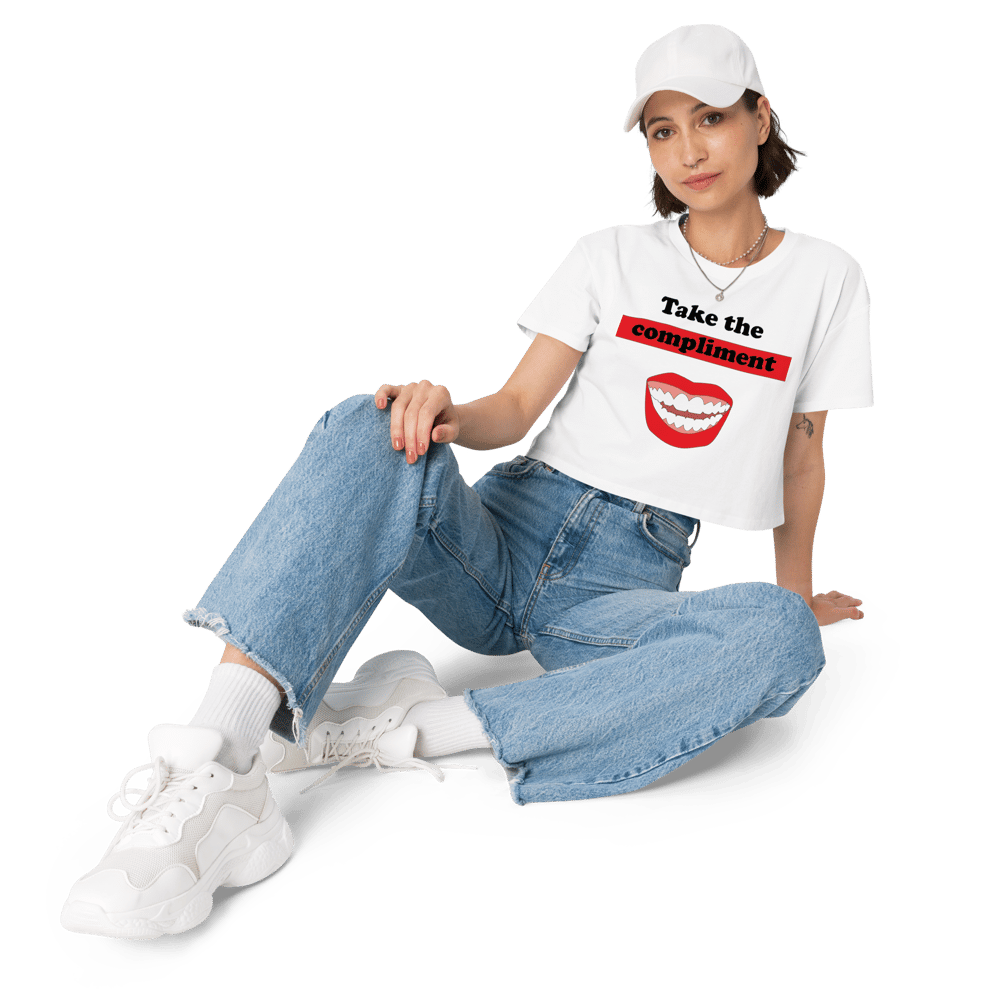 Image of Take the compliment women’s crop top