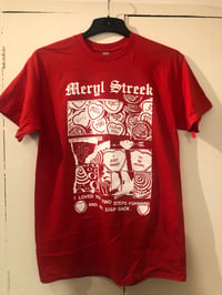 Meryl Streek - Red Love Hearts Shirt with White ink 