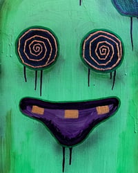 Image 4 of Monkey See No Evil Signed Art Print 8.5x11" or Original Painting 36x48"