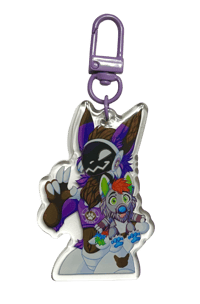 Image 1 of CorgiBeans protogen 2.5" Acrylic keychain