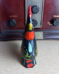 Image 6 of Vtg Swedish DALA ROOSTER Hand Carved Painted Wooden Black Multi