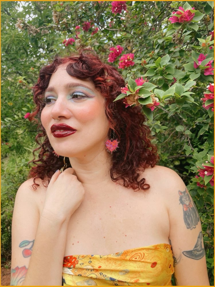Image of Strong to be Soft Heart earrings