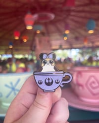 Image 2 of Tea Cups enamel Glitter pins 