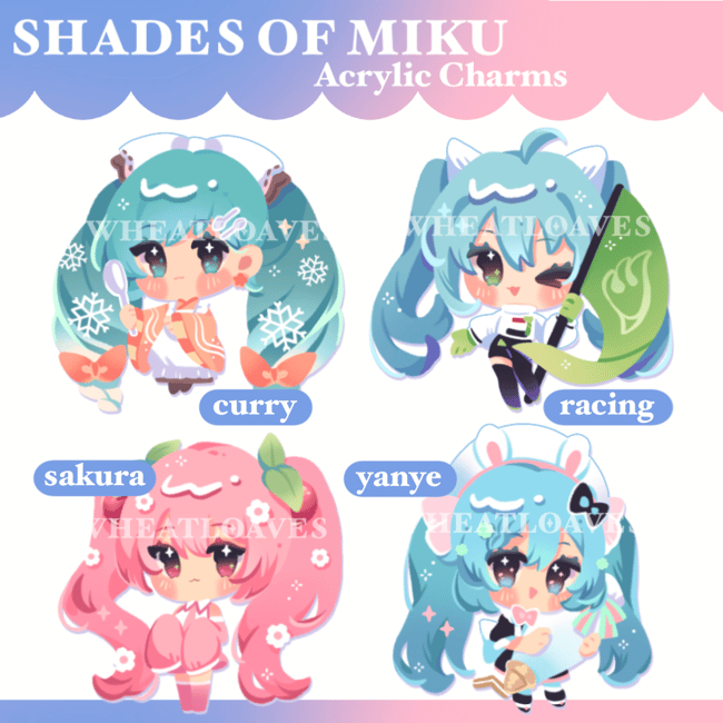 [LAST CHANCE] Vocaloid - Shades Of Miku Acrylic Charms