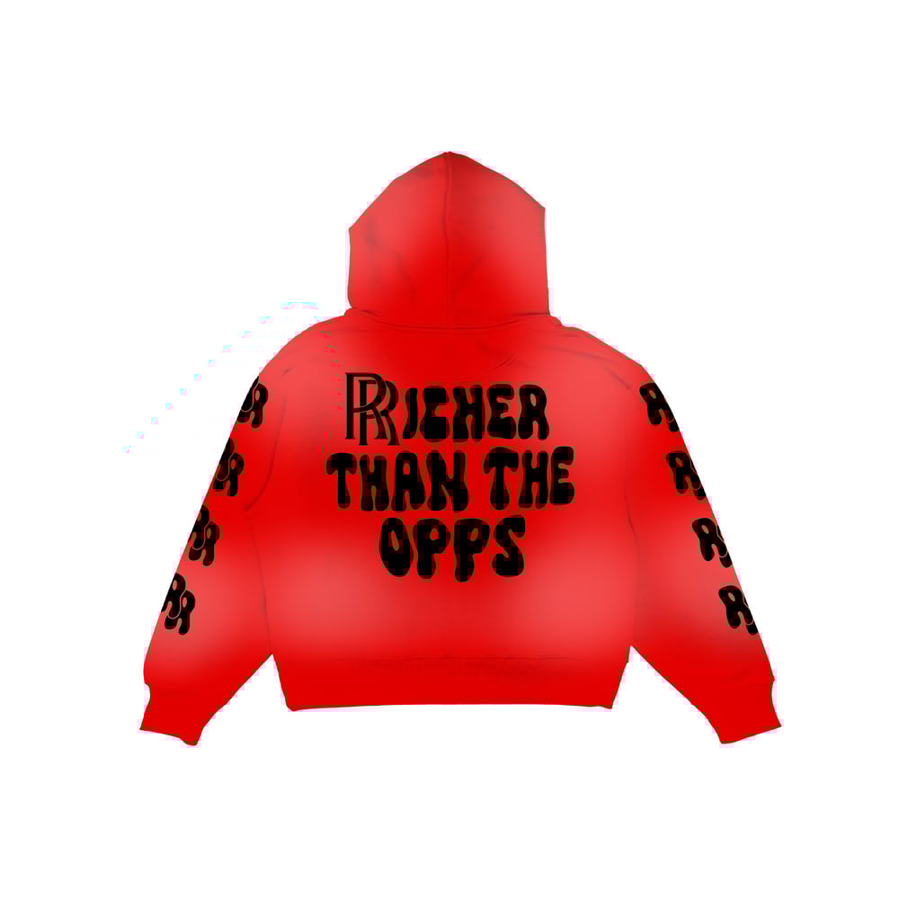 RTTO "Wavy" 4 Logo Zip Up in Washed Red