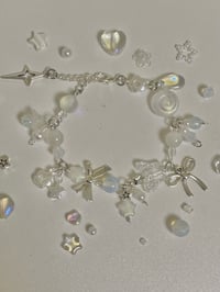 Image 1 of cluttered glass pearl bracelet 