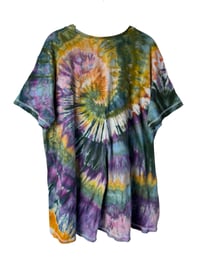 Image 6 of ♻️ UPCYCLED L/XL 100% Cotton Oversized Shirt in Dark Spiral Ice Dye