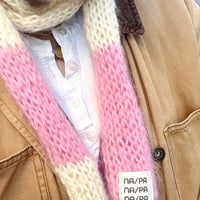 Image 3 of Skinny Scarf Cream&Light Pink
