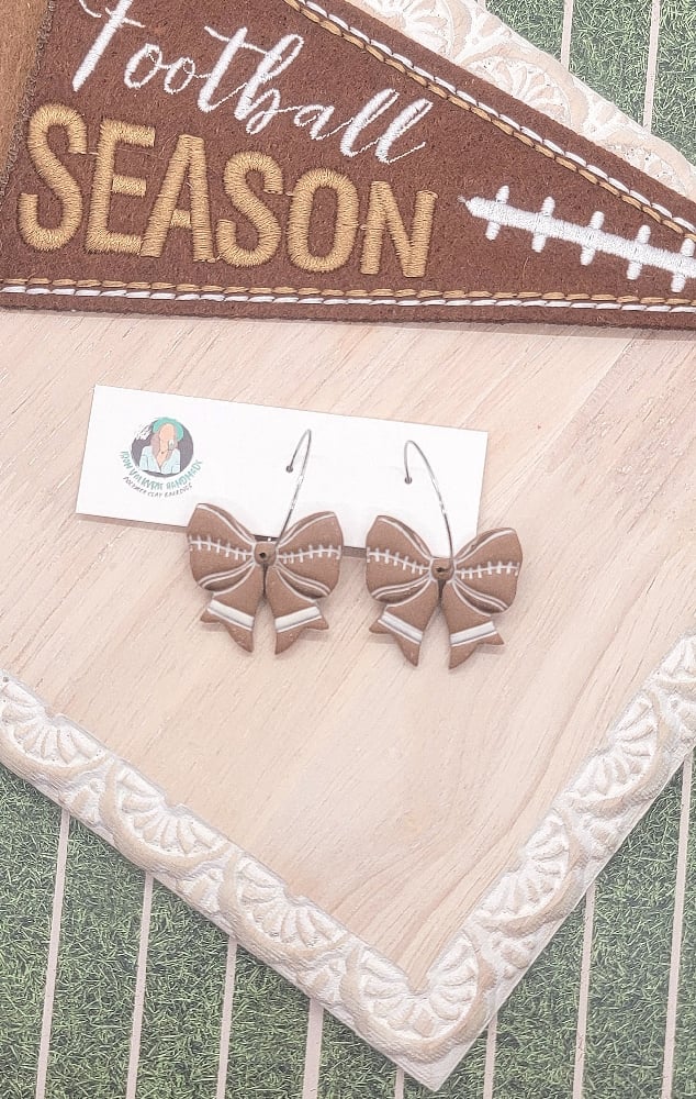 Image of Football Bow Earrings