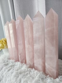 Image 2 of 12" Large Rose Quartz Crystal Towers - 6 Styles