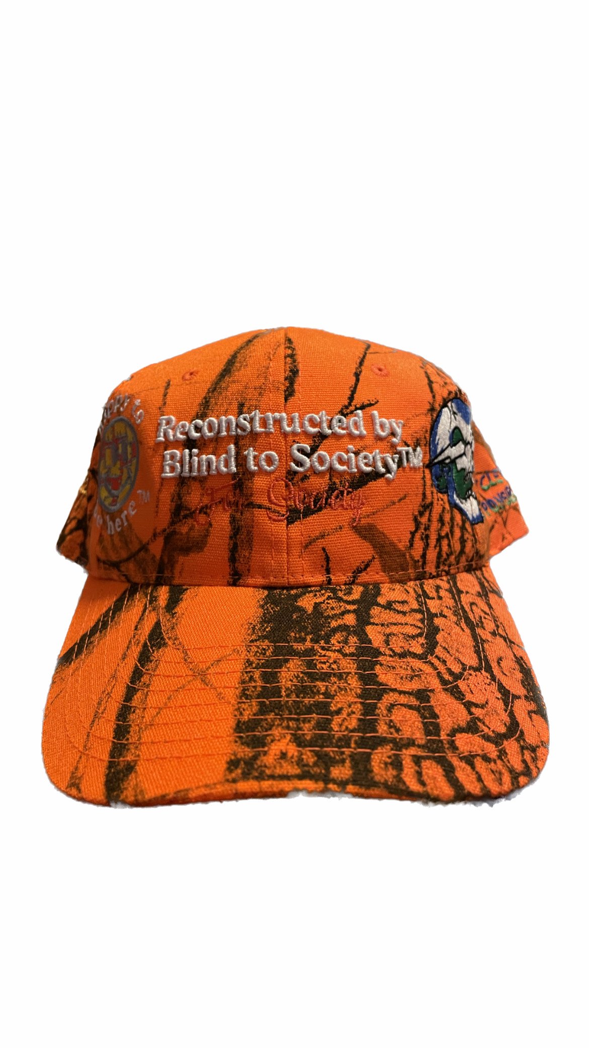 Orange Camo Reconstructed Hat