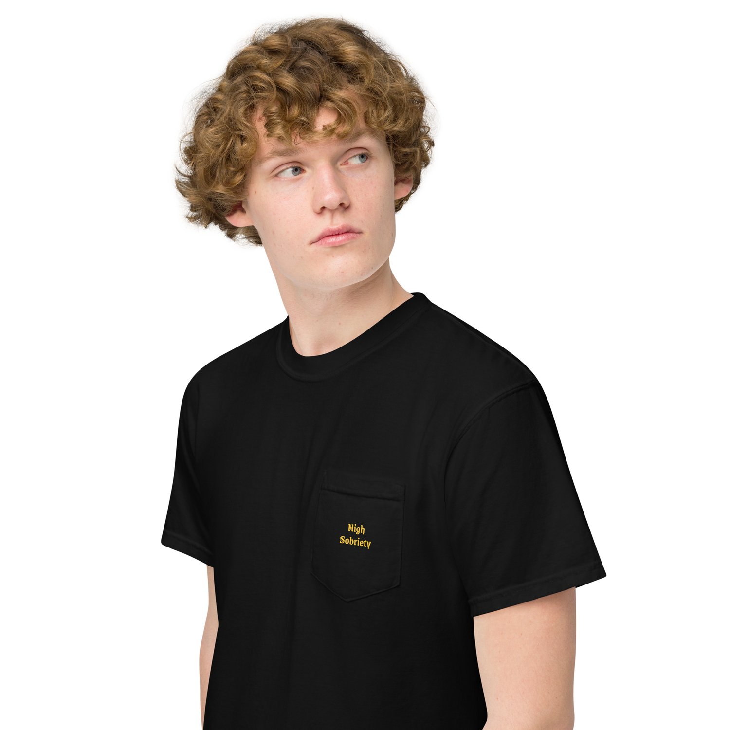 Image of "High Sobriety" Unisex garment-dyed pocket t-shirt