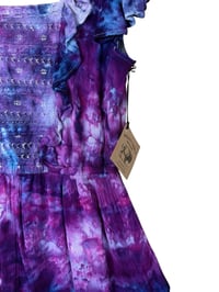 Image 3 of ♻️ UPCYCLED S American Eagle Romper in Purple Haze Ice Dye