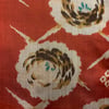 Antique Silk Haori (Reddish Brown & Abstract Flowers)