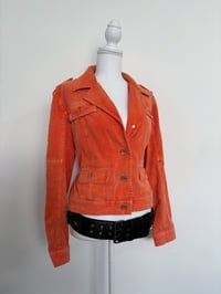 Image 1 of 00s Orange corduroy denim jacket // M
