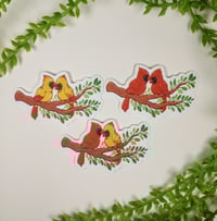 Image 1 of Cardinal Glitter Stickers