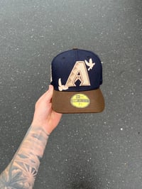 Image 3 of TAN BRIM TRI TONE  ARIZONA DIAMOND BACKS CUSTOM FITTED CAP