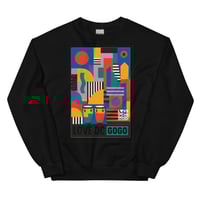 Image 2 of LOVEDCGOGO "ART DECO" Unisex Sweatshirt (see color options)
