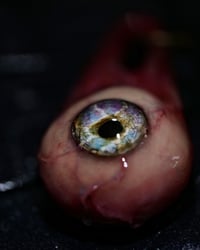 Image 7 of Optic Nerve-glow in the dark eye pendant with “eye shine” pupil