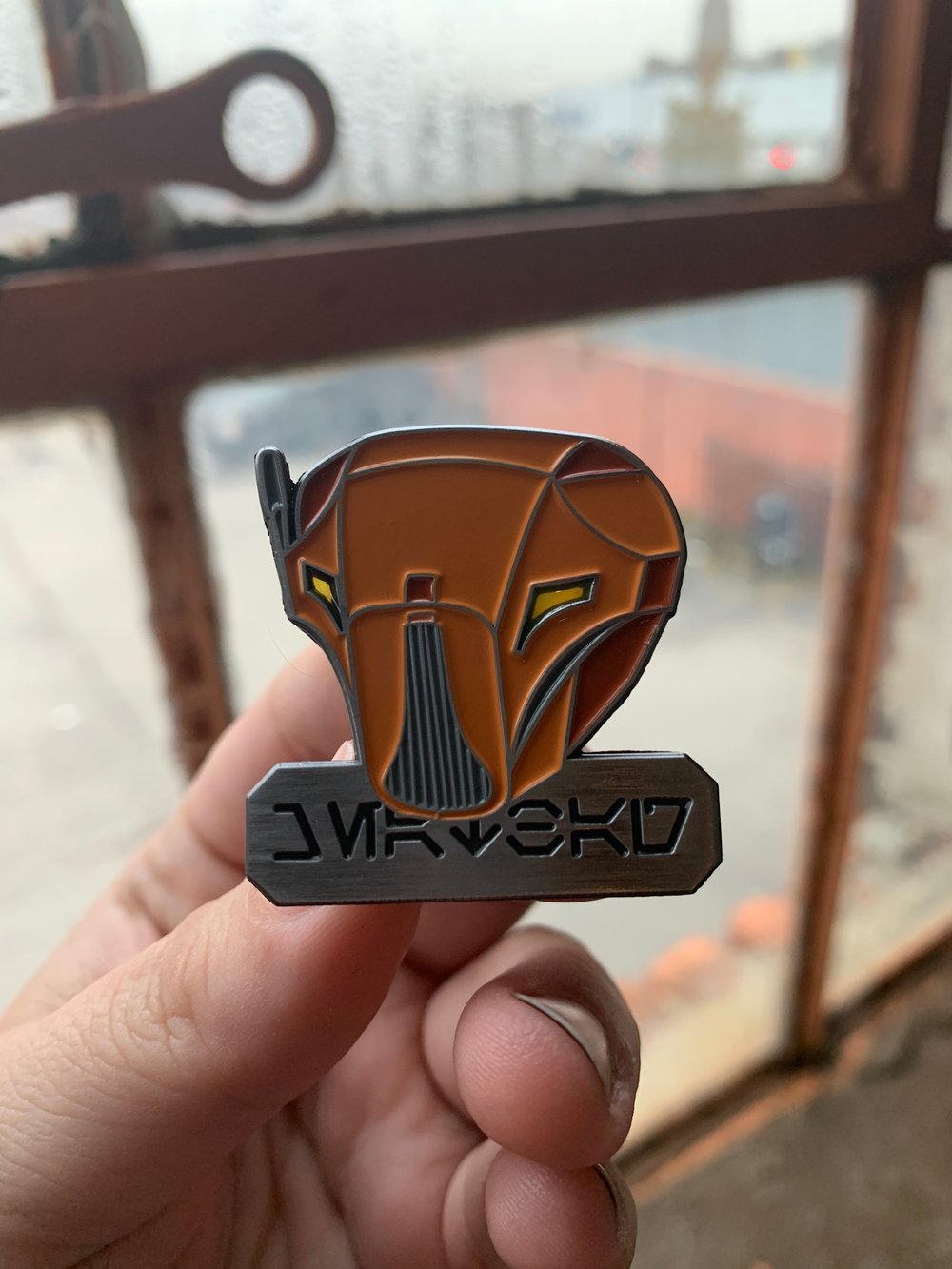 Image of HK-47 Aurebesh Pin