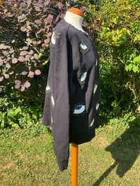 Image 2 of Upcycled Black Sweater With Handpaind Eye Patches