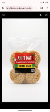 Image 3 of Ah It Dat Island Coconut Crunch Cookies