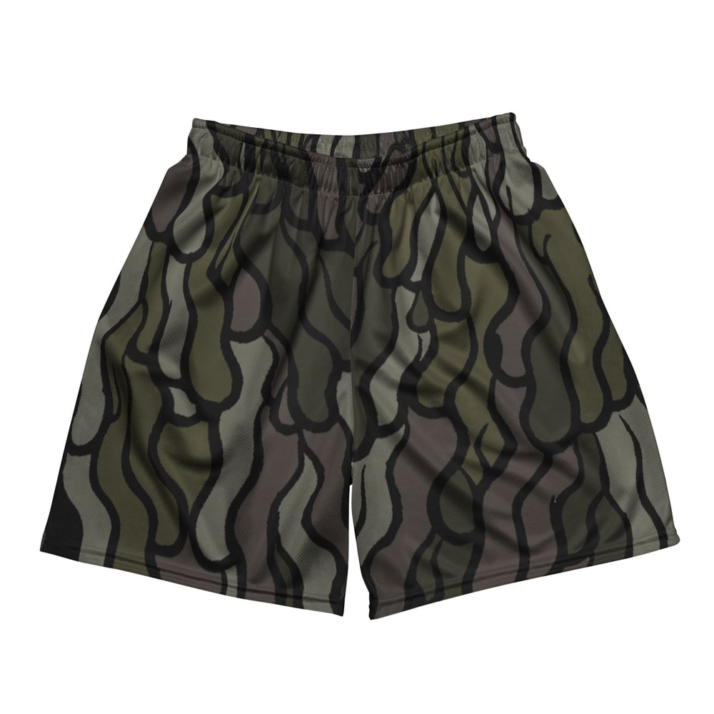 Camoflame mesh shorts