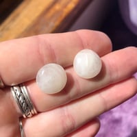 Image 3 of Rainbow Moonstone Studs