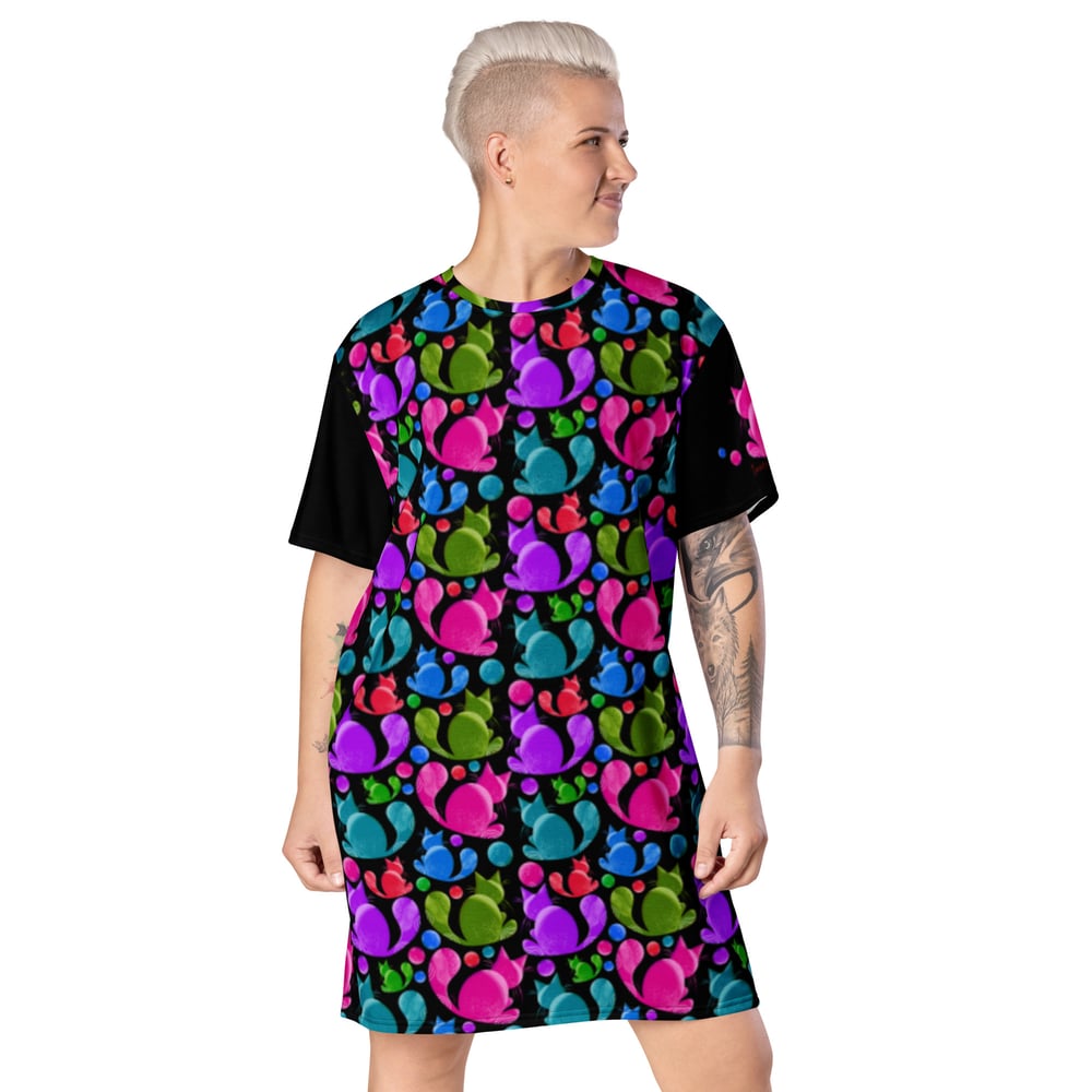Image of Coolor Cats - T-shirt Kleid