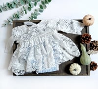 Image 1 of Newborn girls dress for photo shoots | Bella | blue and white| photo props