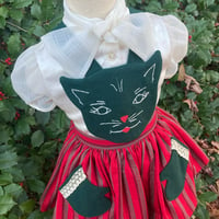 Image 2 of Christmas Kitty Face Pinafore