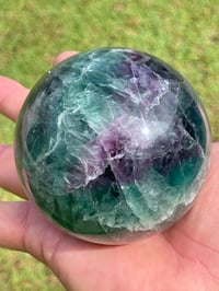 Image 11 of Rainbow Fluorite Crystal sphere #1809