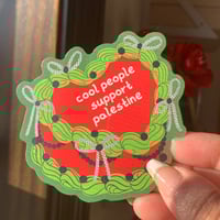 "Cool People Support Palestine" Cake Sticker