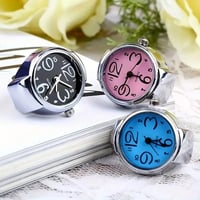 Image 1 of New Ring Watch Hot Selling Creative Circular Dial Alloy Shell Finger Couple Men And Women