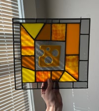 Image 2 of Stained glass funky cheese slice panel