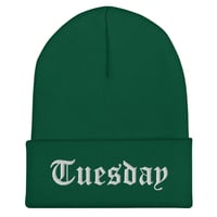 Image 4 of Tuesday - Embroidered Cuffed Beanie Cap