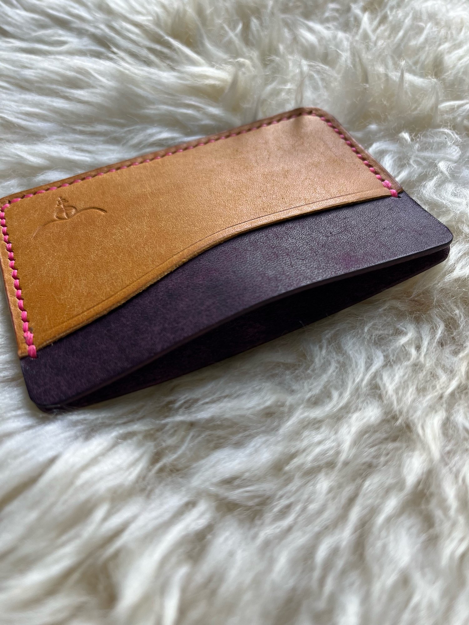 Image of Violet/Yellow Pueblo Horizontal Cardholder 