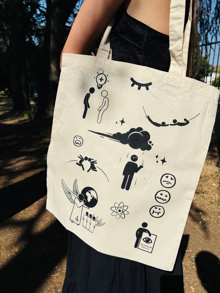 Image of Totebag Sérigraphié – Black Icône 