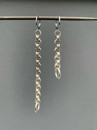 Image 1 of Asymmetric Earrings Mixed Metals