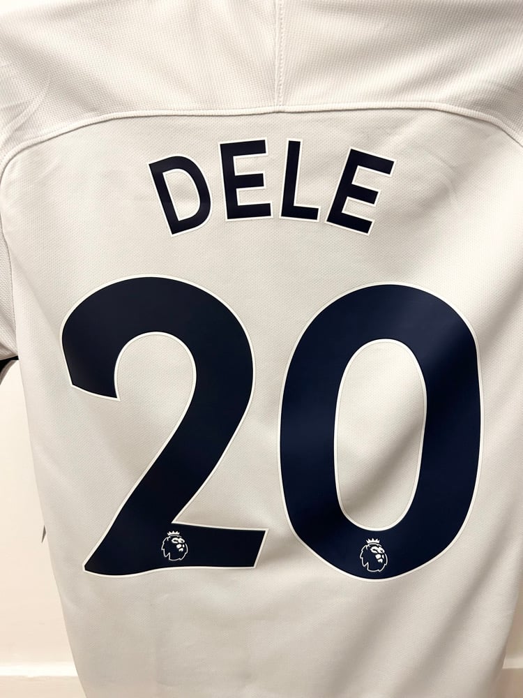 Image of NEW Tottenham Hotspur “DELE 20” 2017/18 Home Shirt + PL patches (S)
