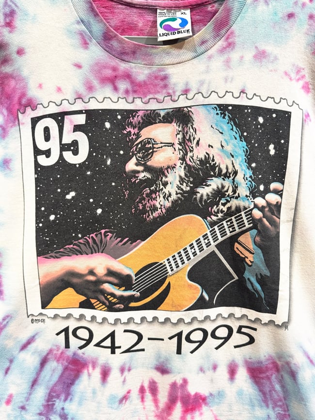 Grateful Dead 1995 Jerry Stamp T-Shirt - Size XL