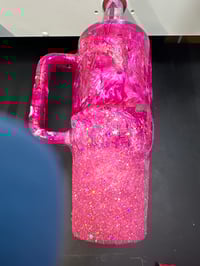 40oz pink swirl with glitter