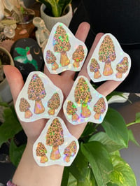 Image 1 of Holographic Morel Stickers 