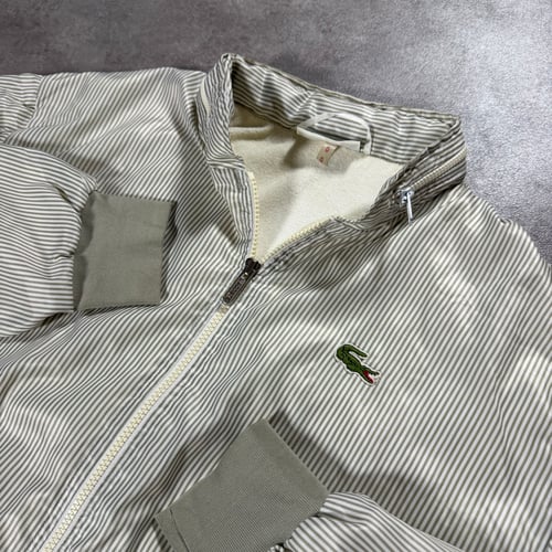 Image of 1980s  Chemise Lacoste Striped Bomber Jacket, Size Large