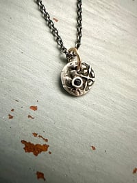 Image 13 of tiny rose pendant with blue sapphire