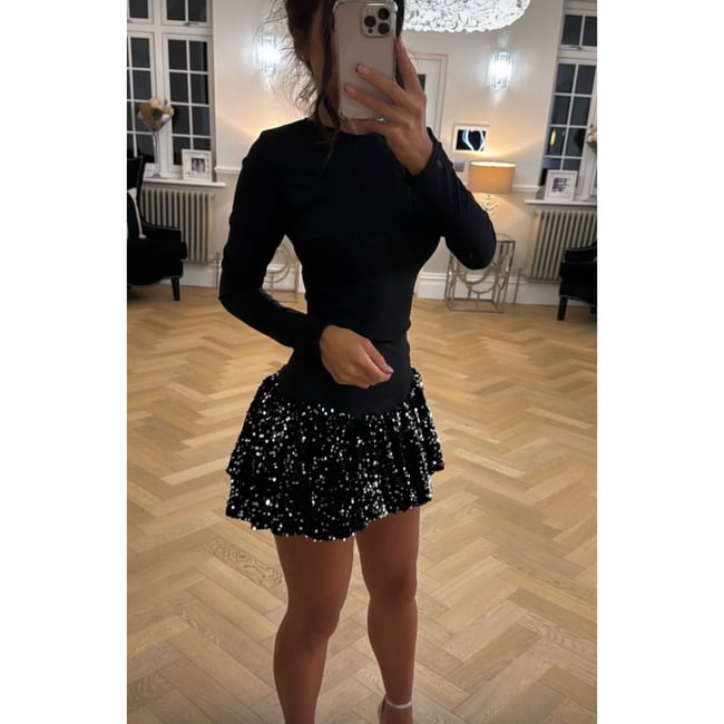 Black and Silver Sparkle Dress 