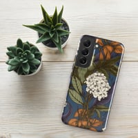 Image 18 of Art Nouveau Inspired Blue, Orange and White Boho Hippie Floral Sketch Tough case for Samsung®