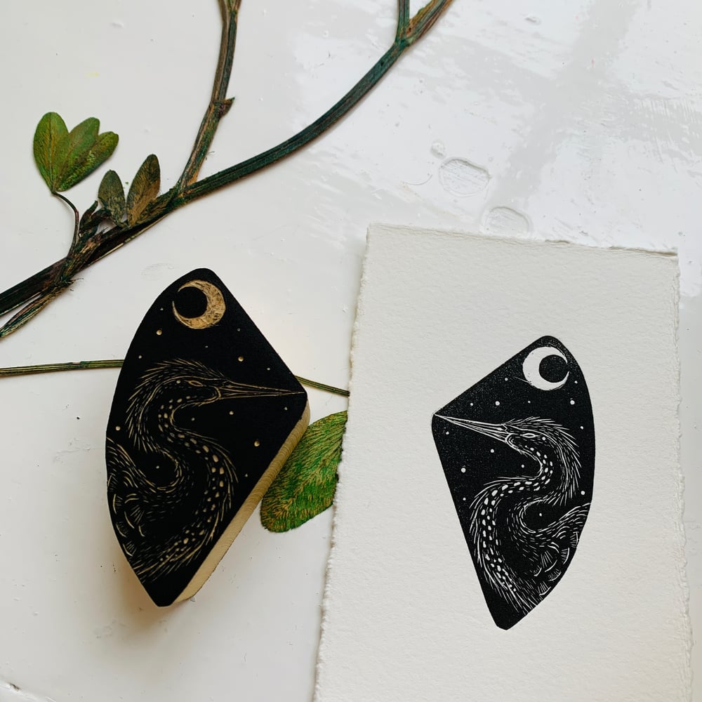 Image of Lunar Wood Engraving 