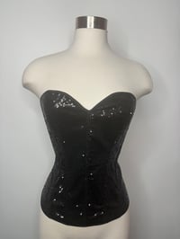 Image 1 of Roxana Sequin Corset Top 